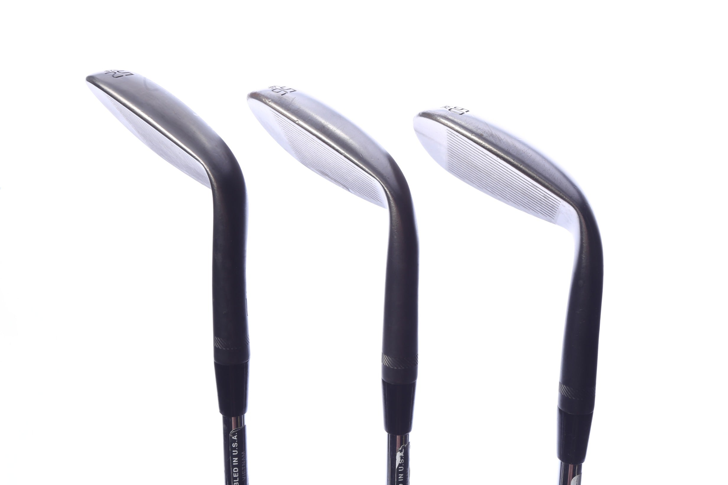 Used Titleist Vokey SM10 Jet Black Wedge Set - Left-Handed - 52*, 56*, 60* - Stiff Flex