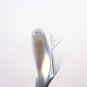 Used Callaway JAWS Raw Chrome J Grind Lob Wedge - Left-Handed - 58 Degrees - Stiff Flex-Next Round