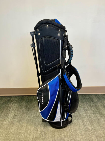 Maxfli Rev 3 Kids Stand Golf Bag Blue/Black/White 5 Dividers 4 Pockets-Next Round