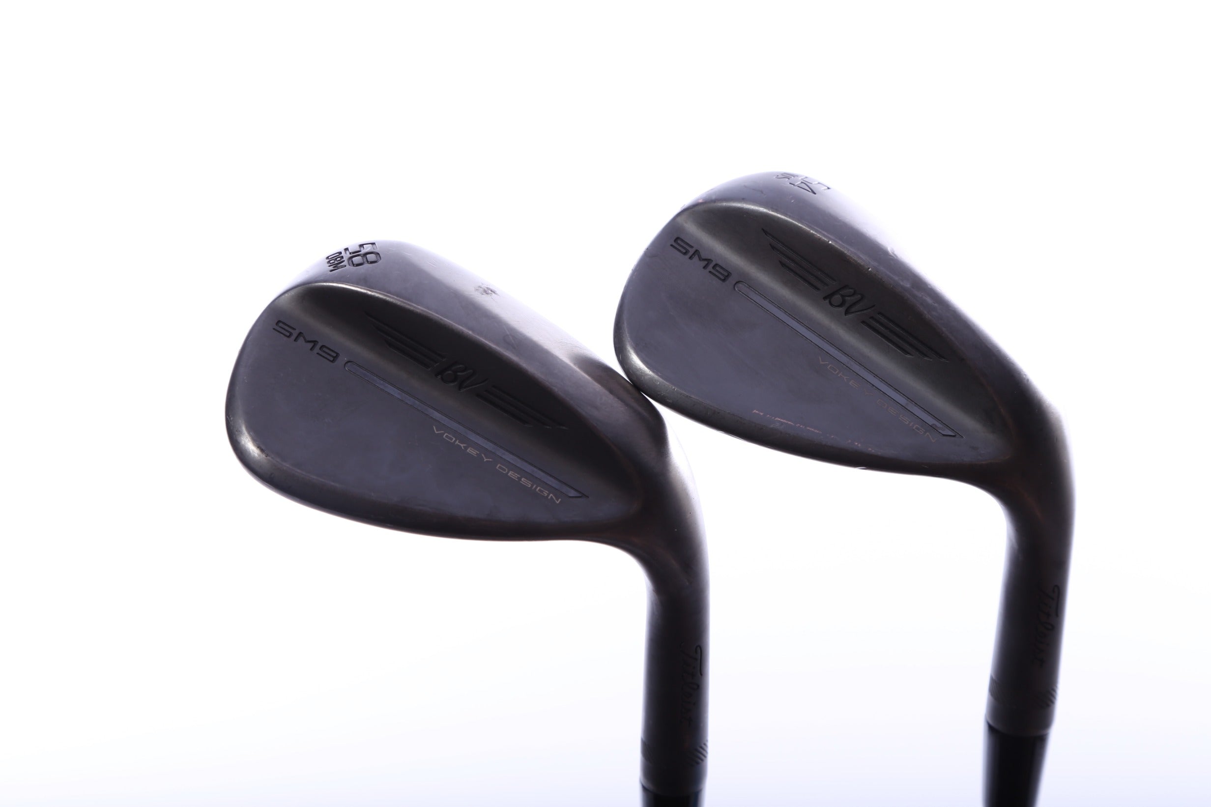 Titleist Vokey SM9 Jet Black Wedge×2 Used Titleist Vokey SM9 Jet Black L Grind Wedge Lob 60