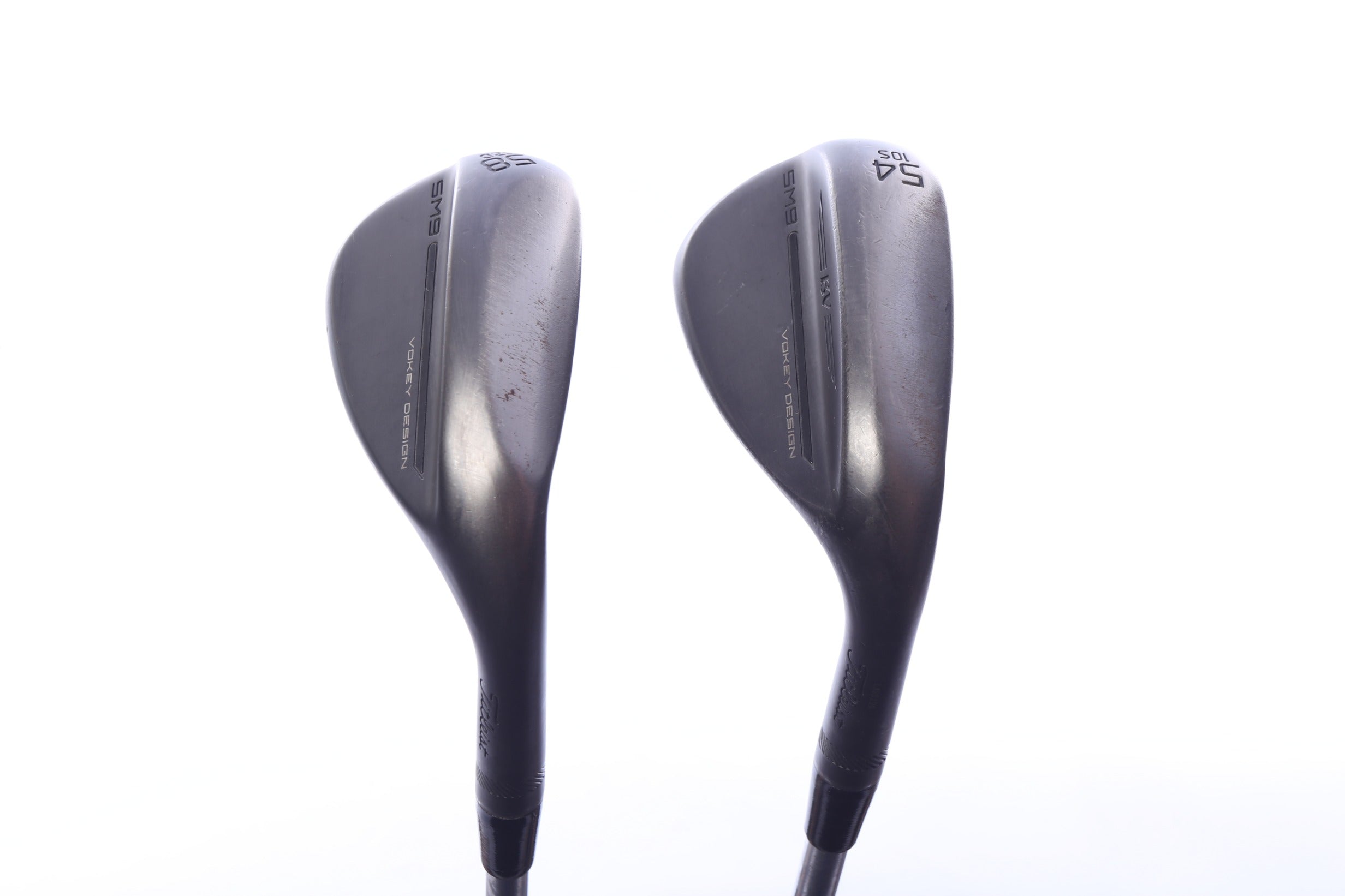 Used Titleist Vokey SM9 Jet Black Wedge Set - Right-Handed - 54*, 58* - Regular Flex