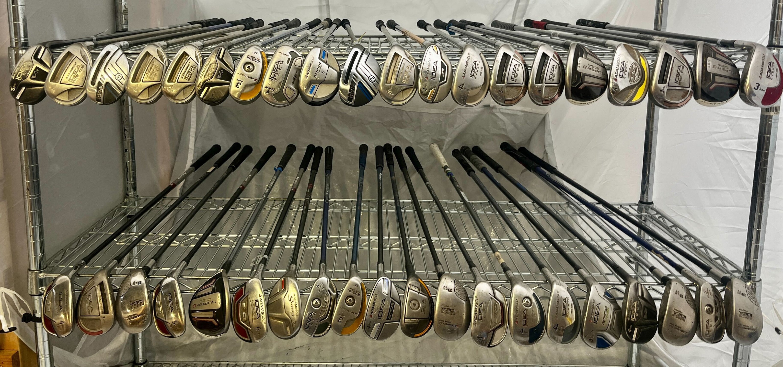 Wholesale Lot of 40 Golf Clubs - Adams Hybrids and Fairway Woods-Next Round