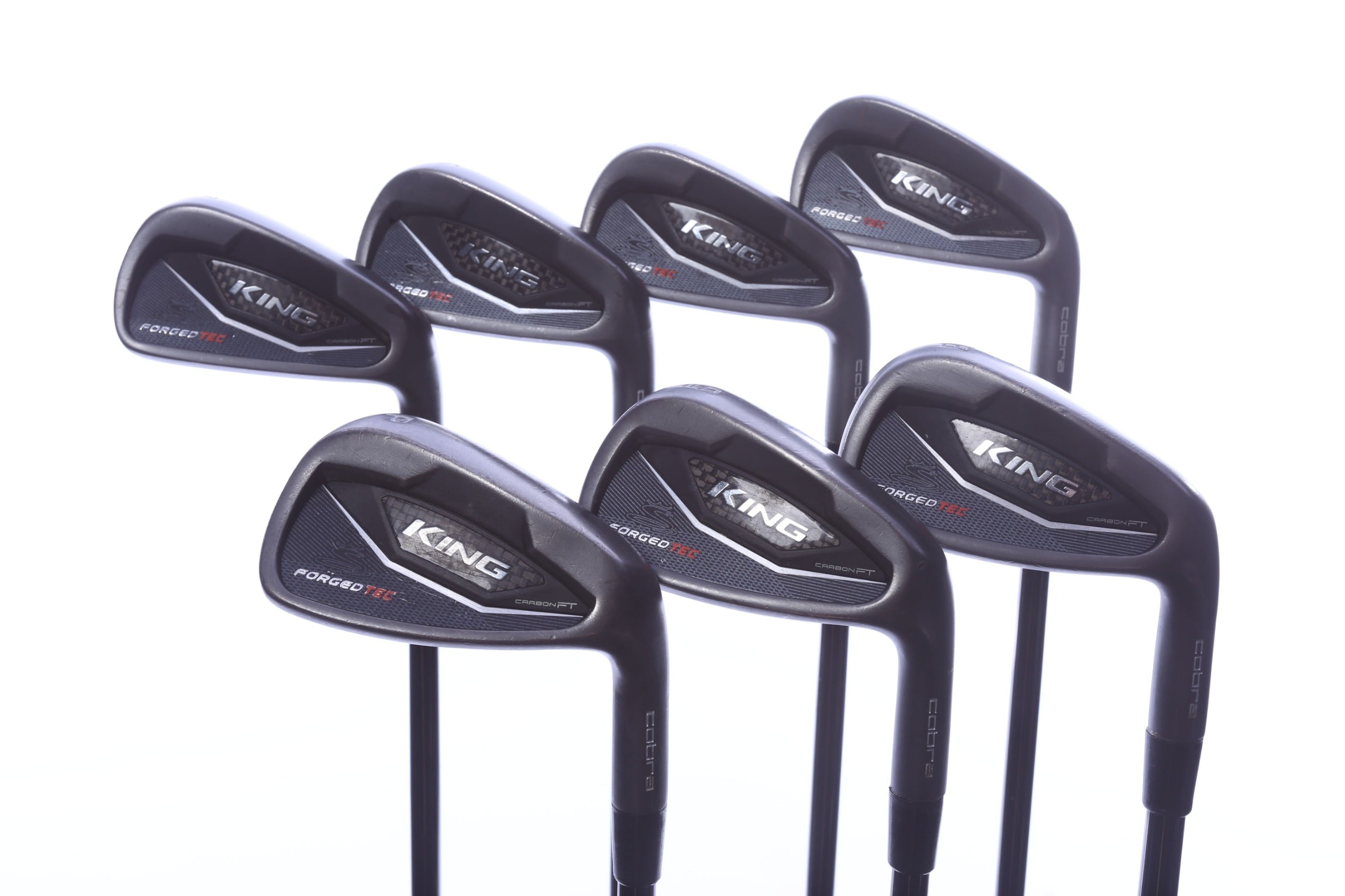 Used Cobra KING Black Forged Tec Iron Set - Right-Handed - 4-PW - Extra Stiff Flex-Next Round