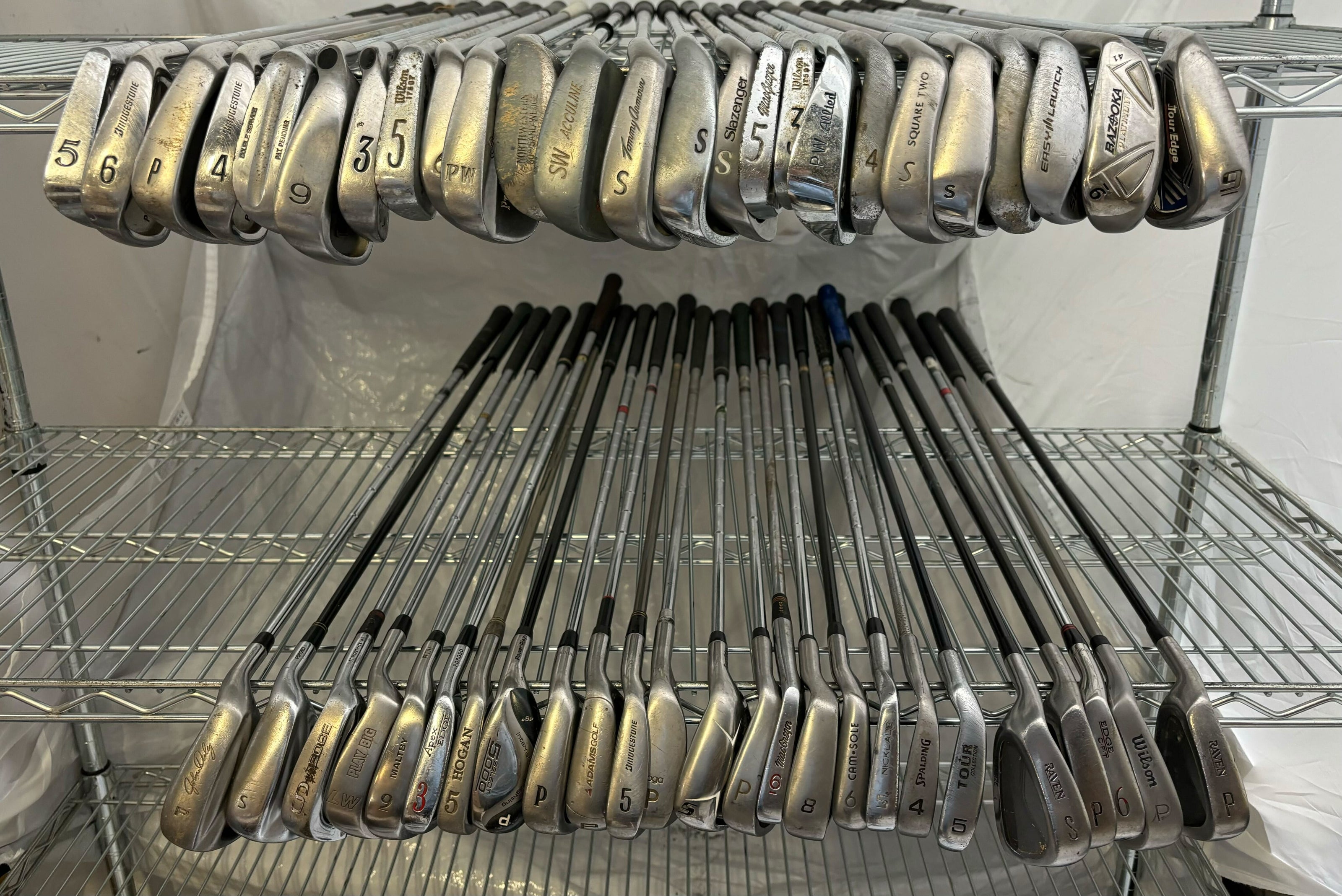 Wholesale Lot of 50 Golf Clubs - Assorted Irons and Wedges-Next Round