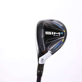 Used TaylorMade SIM2 MAX Rescue 3H Hybrid - Left-Handed - 19 Degrees - Stiff Flex-Next Round