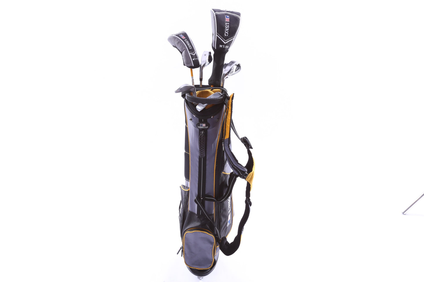 Used Us Kids Golf U/L 63 Grey/Gold Kids Set - Left-Handed - 1W, HY, 6, 8, PW, SW(56*) - Youth Flex-Next Round