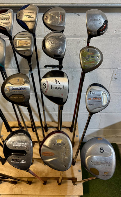 Wholesale Lot of 30 Golf Clubs - Assorted Fairway Woods