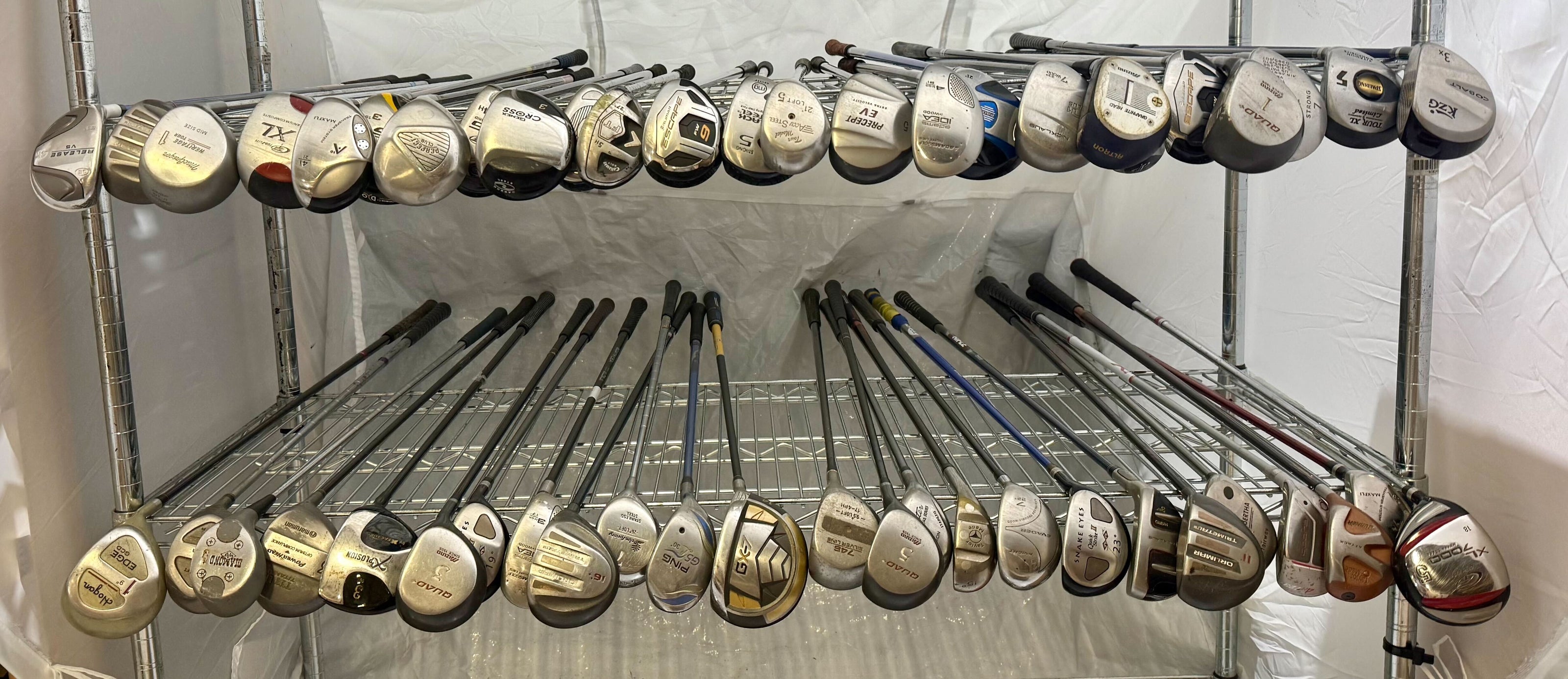 Wholesale Lot of 50 Golf Clubs - Assorted Fairway Woods & Hybrids-Next Round