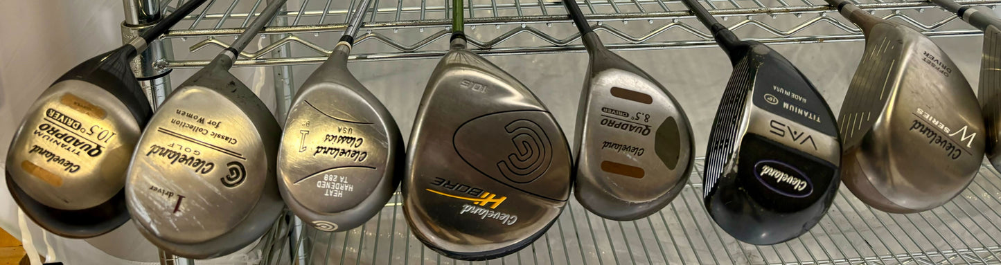 Wholesale Lot of 30 Golf Clubs - Cleveland Drivers - Launcers, Quadpro and Vas-Next Round