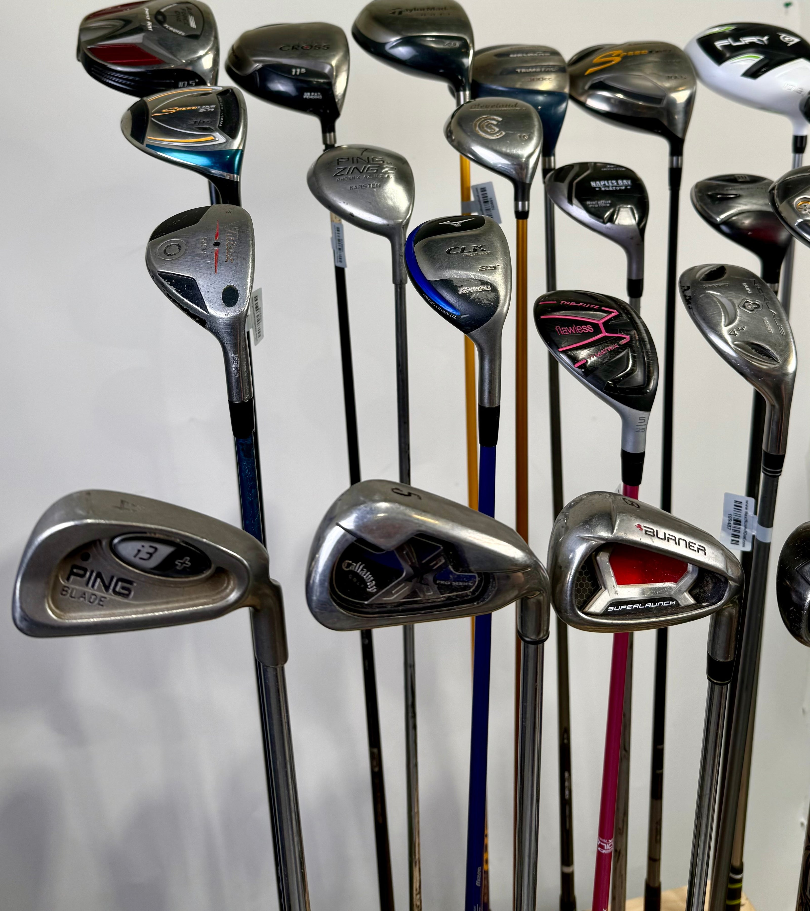 Wholesale Lot of 24 Golf Clubs - Drivers, Woods, Hybrids and Single Irons-Next Round