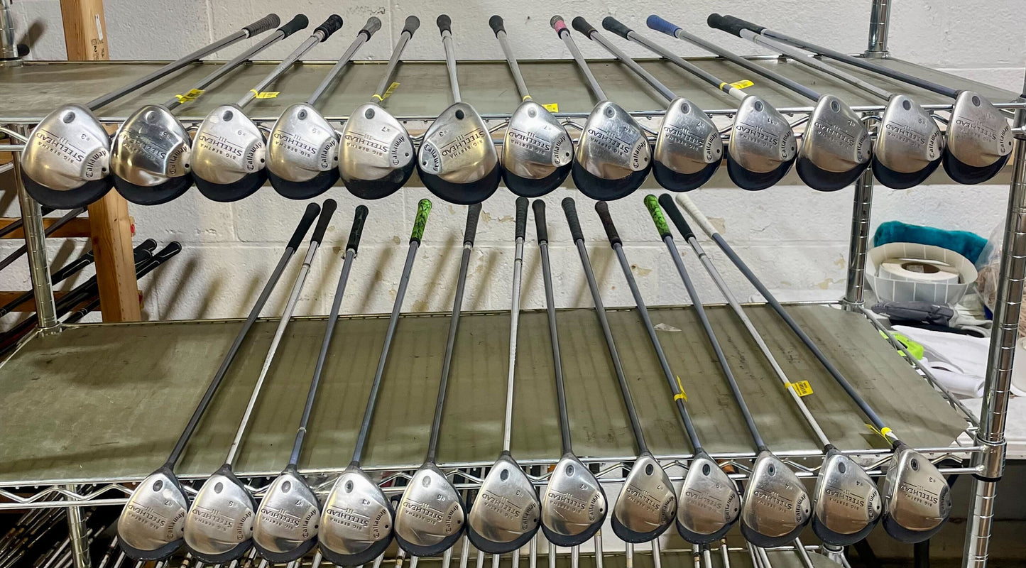 Wholesale Lot of 25 Golf Clubs - Callaway Big Bertha Steelhead III Fairway Woods-Next Round