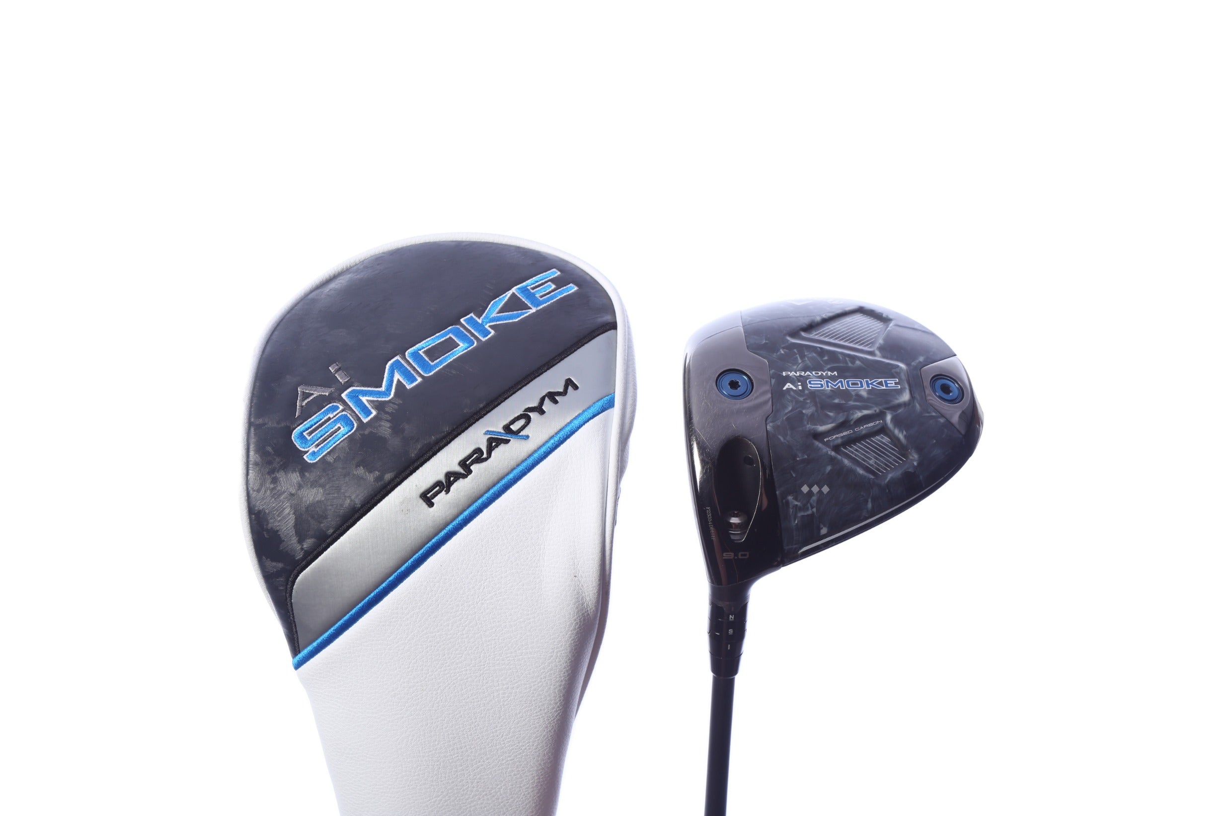 Used Callaway Paradym Ai Smoke Triple Diamond Driver - 9 Degrees - Extra Stiff Flex Mitsubishi Tensei AV Series Blue - Left-Handed