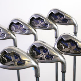 Used Callaway X-18 Pro Series Iron Set - Right-Handed - 5-PW, SW - Stiff Flex-Next Round