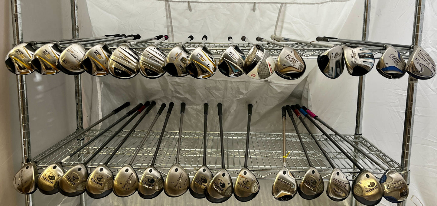 Wholesale Lot of 30 Golf Clubs - Mixed Fairway Woods-Next Round