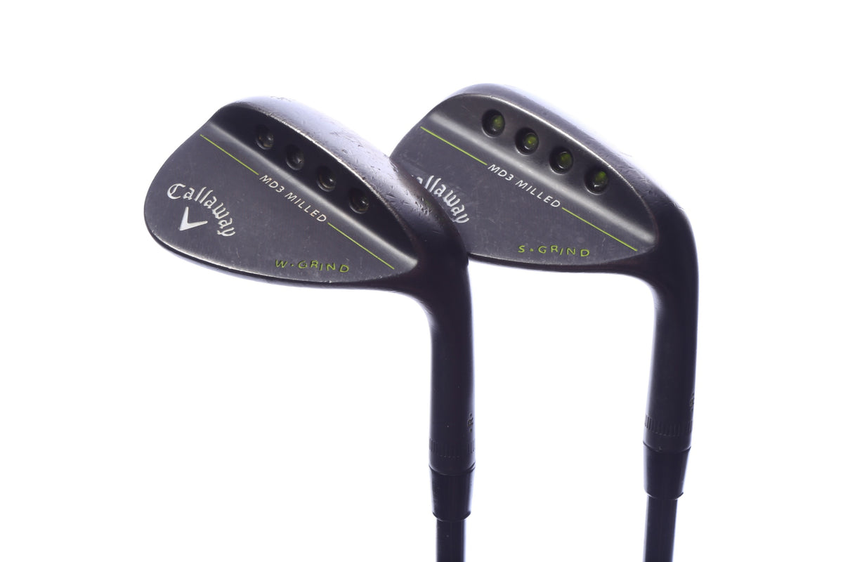 Used Callaway MD3 Milled Black Wedge Set - Right-Handed - 50*, 54* - Variable Flex