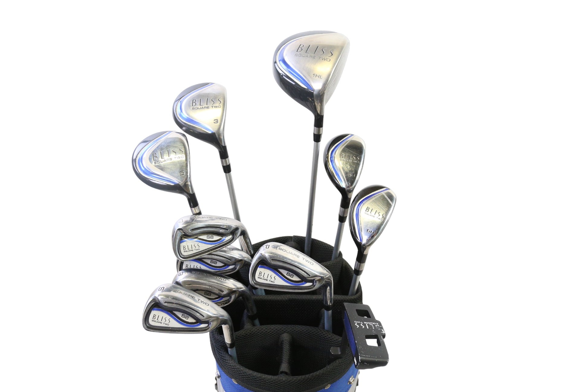 Used Square Two Finesse Sky Blue Set - Right-Handed - 7-PW, SW, 1W, 3W, 5W, 5H, 6H, Putter - Ladies Flex-Next Round