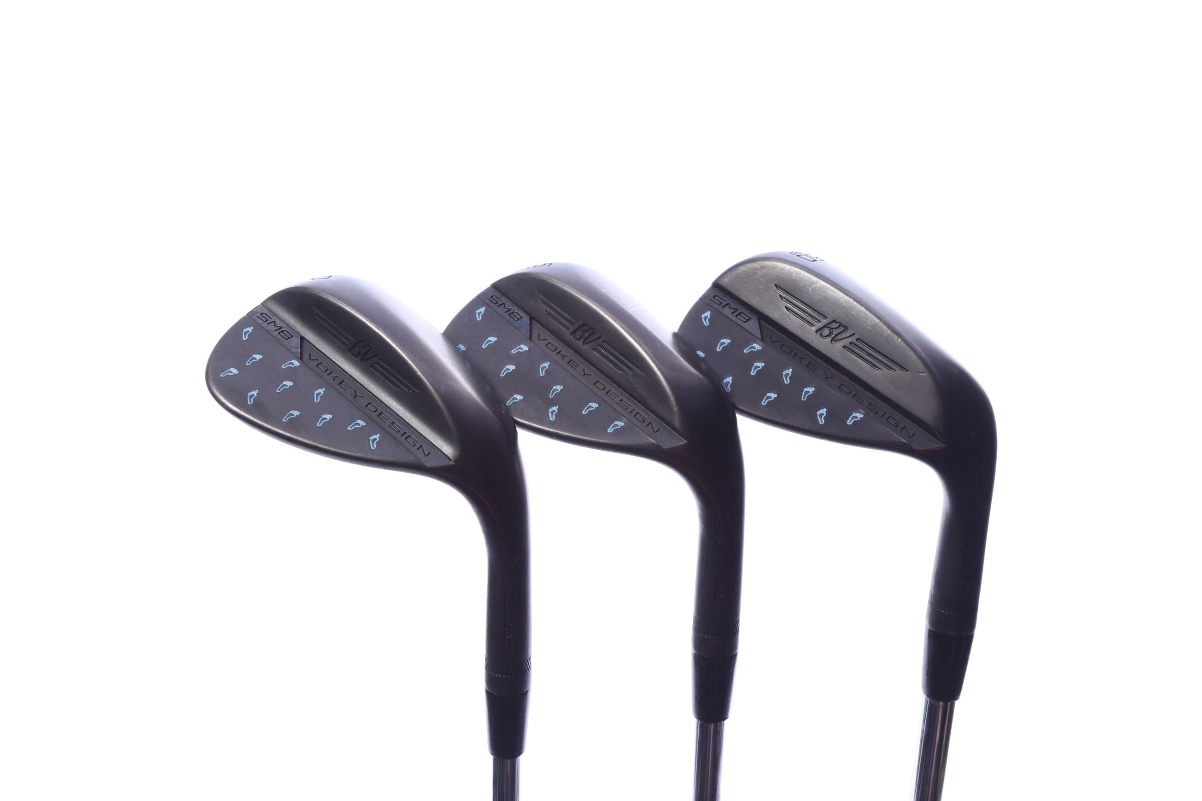Used Titleist Vokey SM8 Jet Black Wedge Set - Right-Handed - 50*, 56*, 60* - Wedge Flex-Next Round