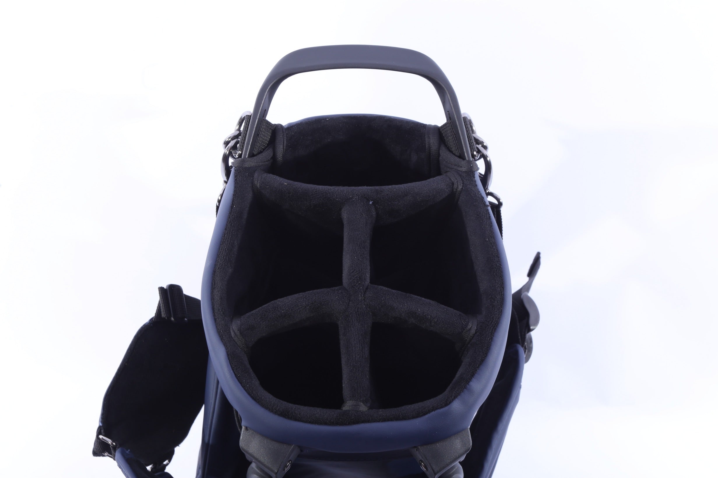 Used Mizuno Pro 4-Way Blue Stand Bag - 5-Way - 6 Pockets - Rain Cover Included-Next Round