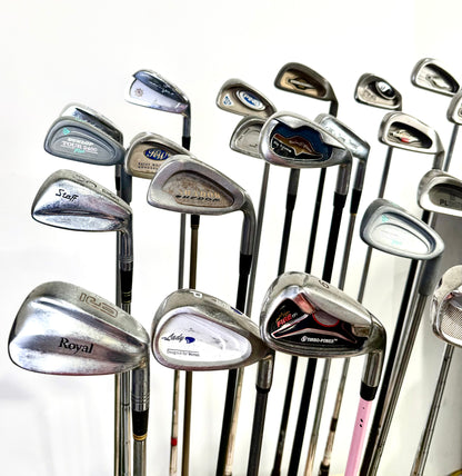 Wholesale Lot of 24 Golf Clubs - Right Handed -Assorted Irons and Wedges-Next Round