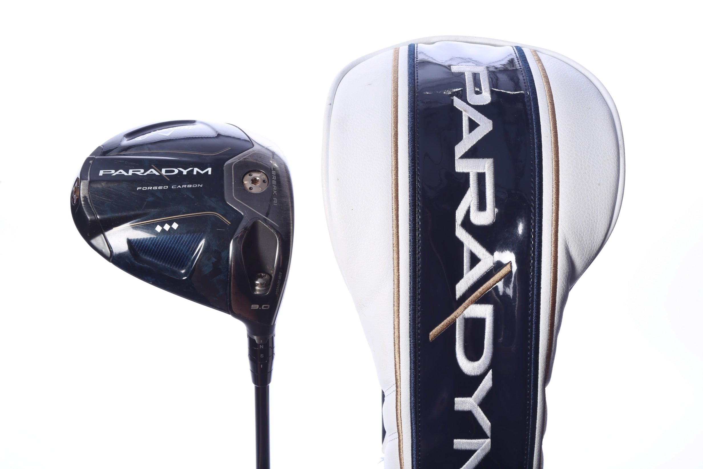 Used Callaway Paradym Triple Diamond Driver - 9 Degrees - Stiff Flex Mitsubishi Kai'li White - Right-Handed