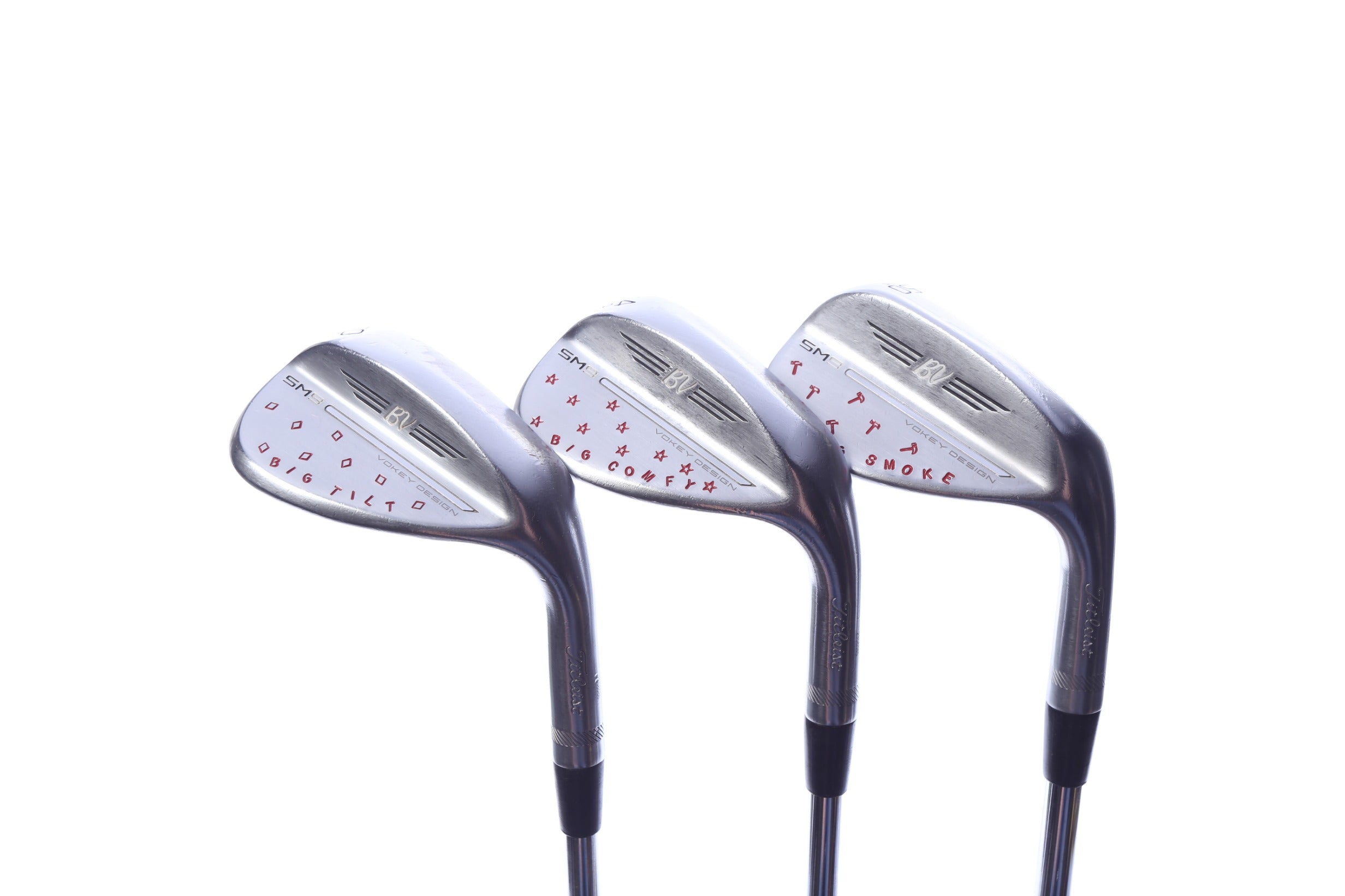 Used Titleist Vokey SM9 Tour Chrome Wedge Set - Right-Handed - 50*, 54*, 60* - Extra Stiff Flex
