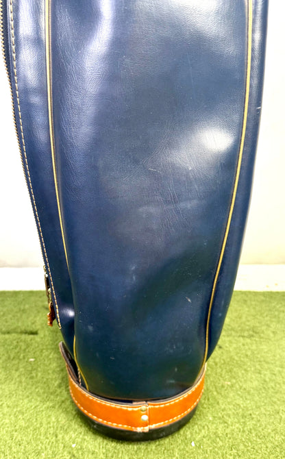 Hot-Z Cart Golf Bag - 6 Dividers 5 Pockets - No Raincover - Blue and Tan-Next Round