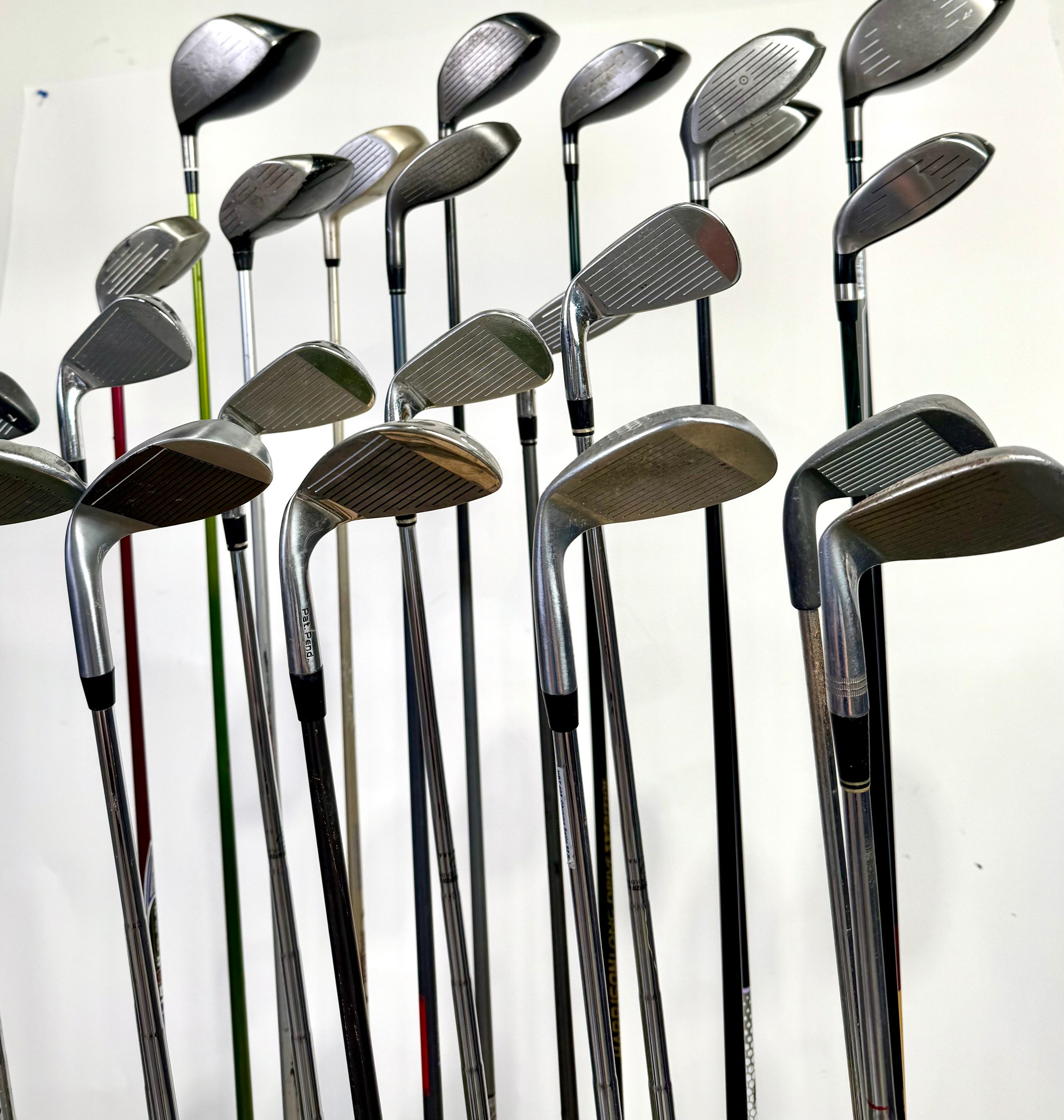 Wholesale Lot of 24 Golf Clubs - Assorted Right-Handed Drivers, Woods, and Irons