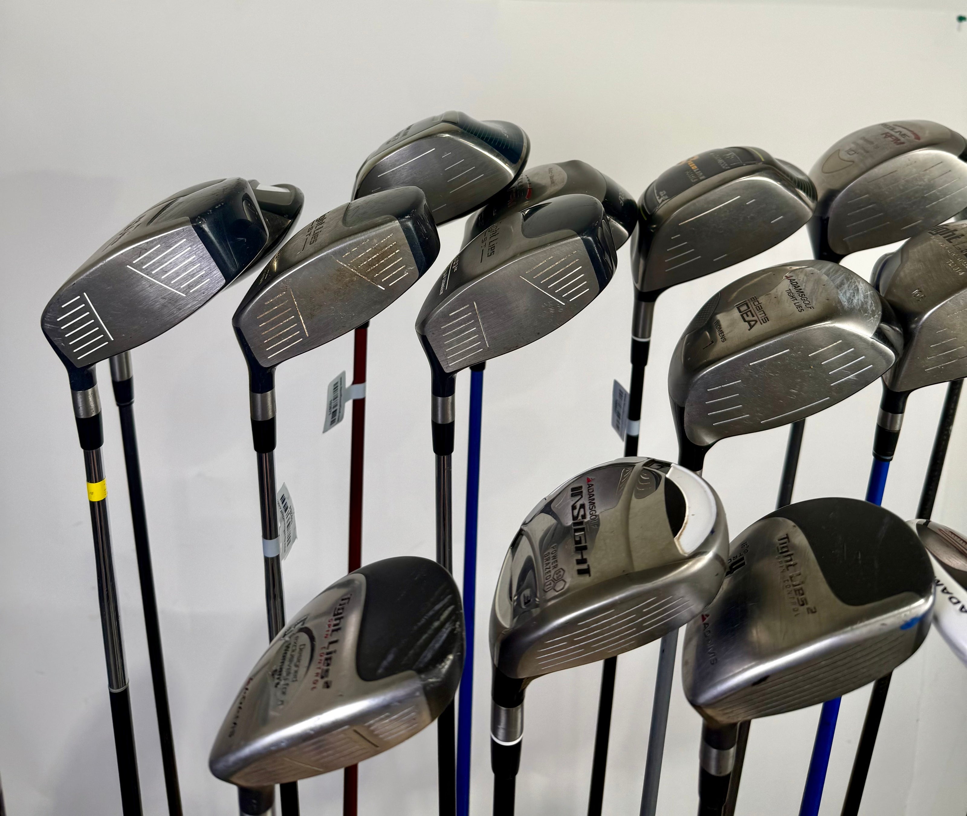 Wholesale Lot of 24 Adams Drivers, Fairway Woods, Hybrids, And Single Irons.-Next Round