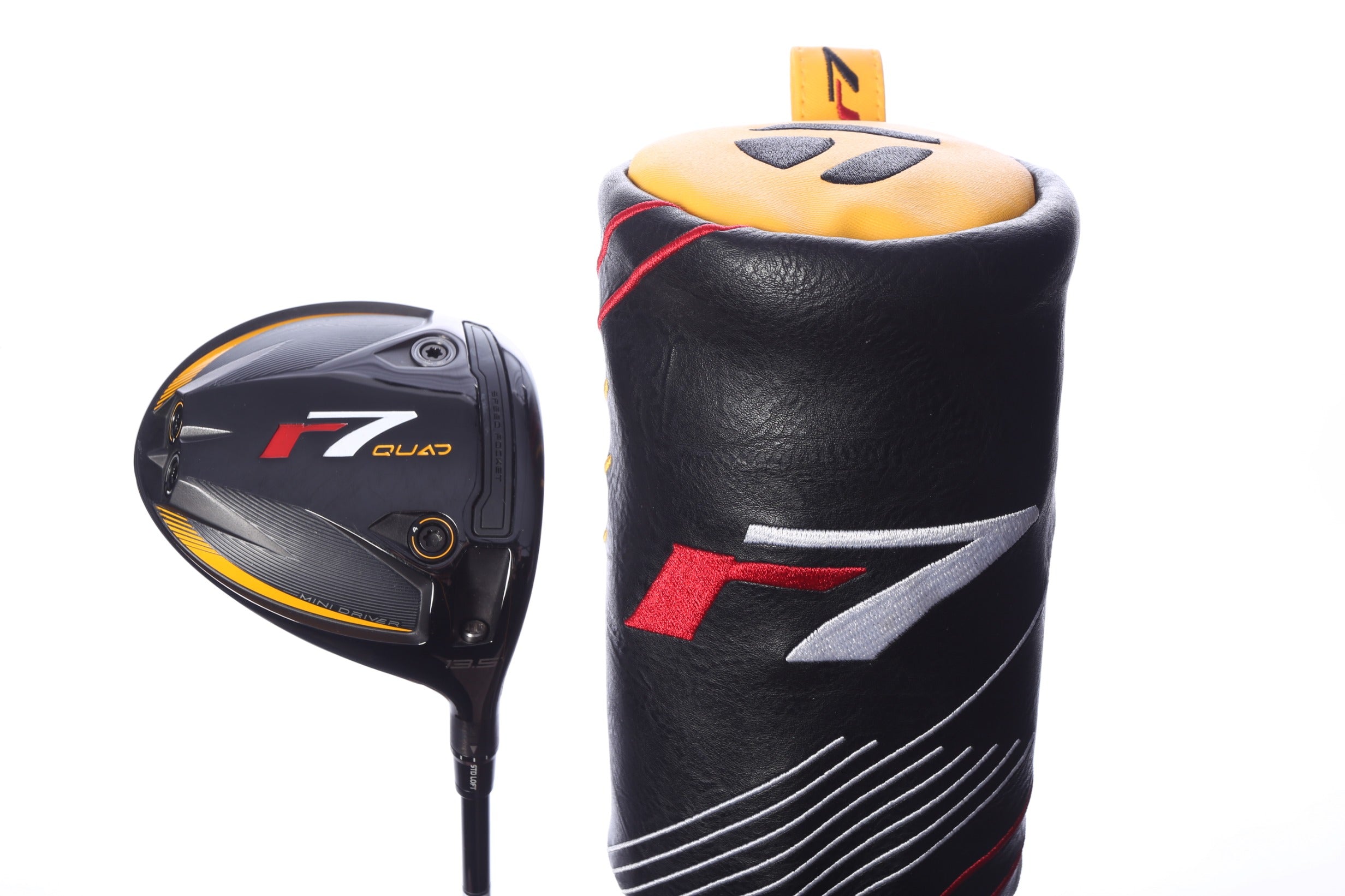 Used TaylorMade r7 Quad Mini Driver - 13.5 Degrees - Stiff Flex Fujikura Speeder MD - Right-Handed-Next Round