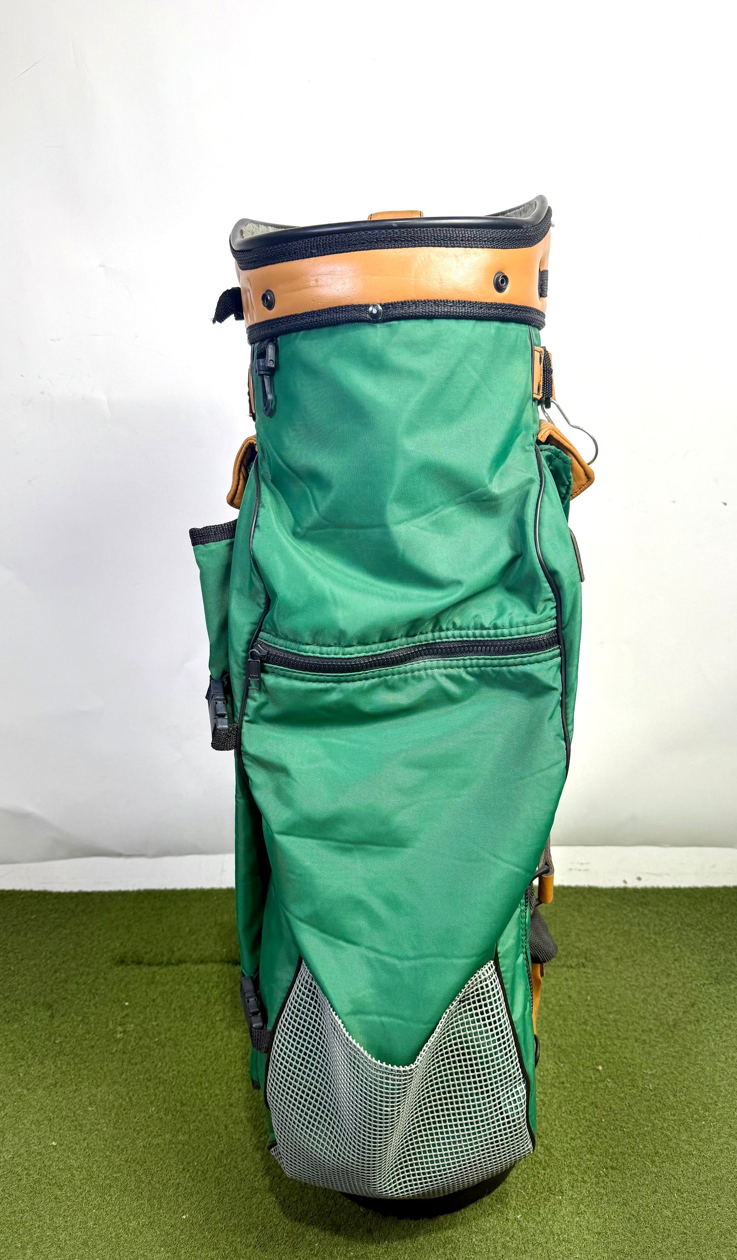 Belding's Sports Golf Bag - 9 pockets and 3 dividers. Green, Brown and Grey.-Next Round