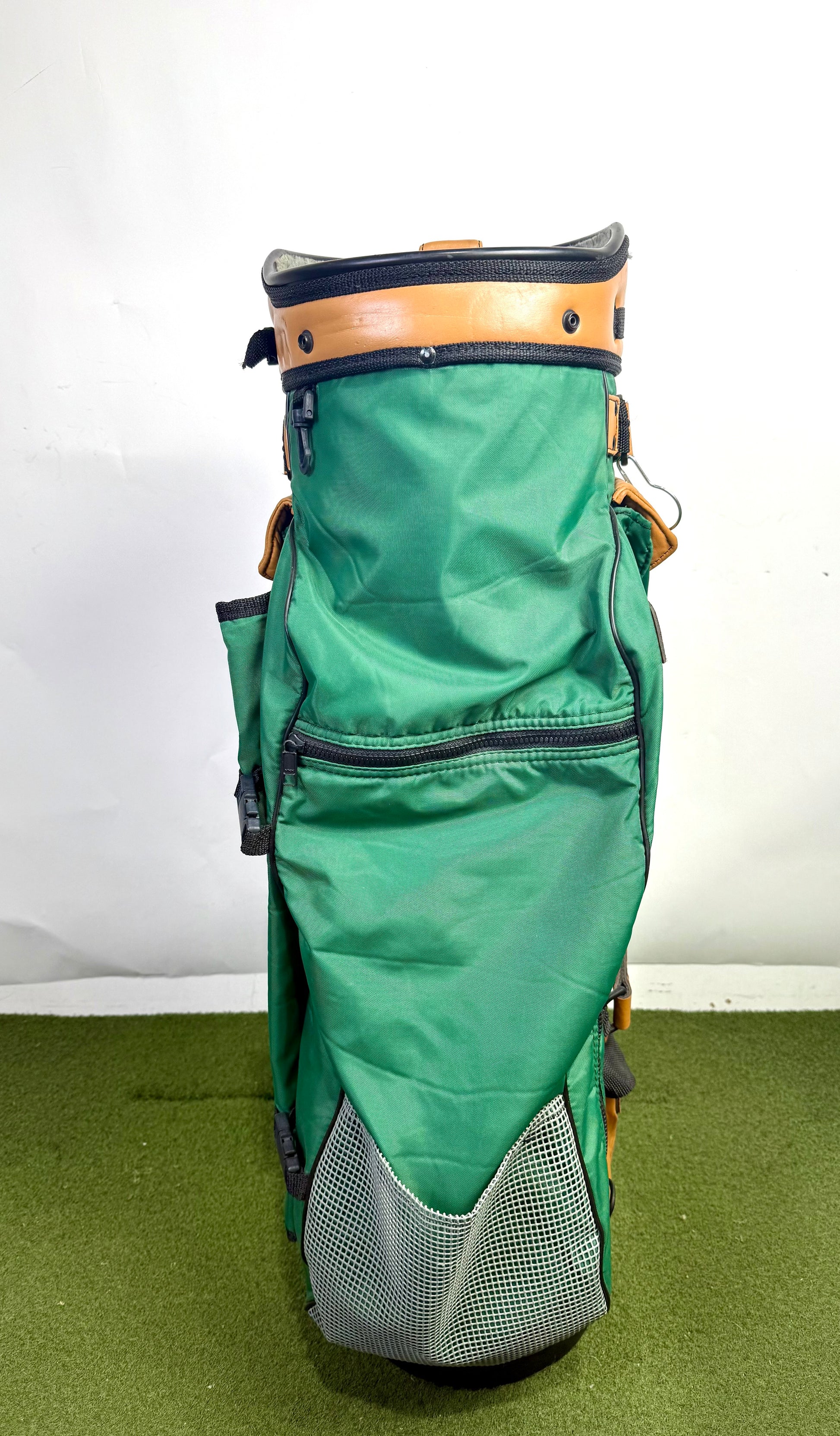 Belding's Sports Golf Bag - 9 pockets and 3 dividers. Green, Brown and Grey.-Next Round