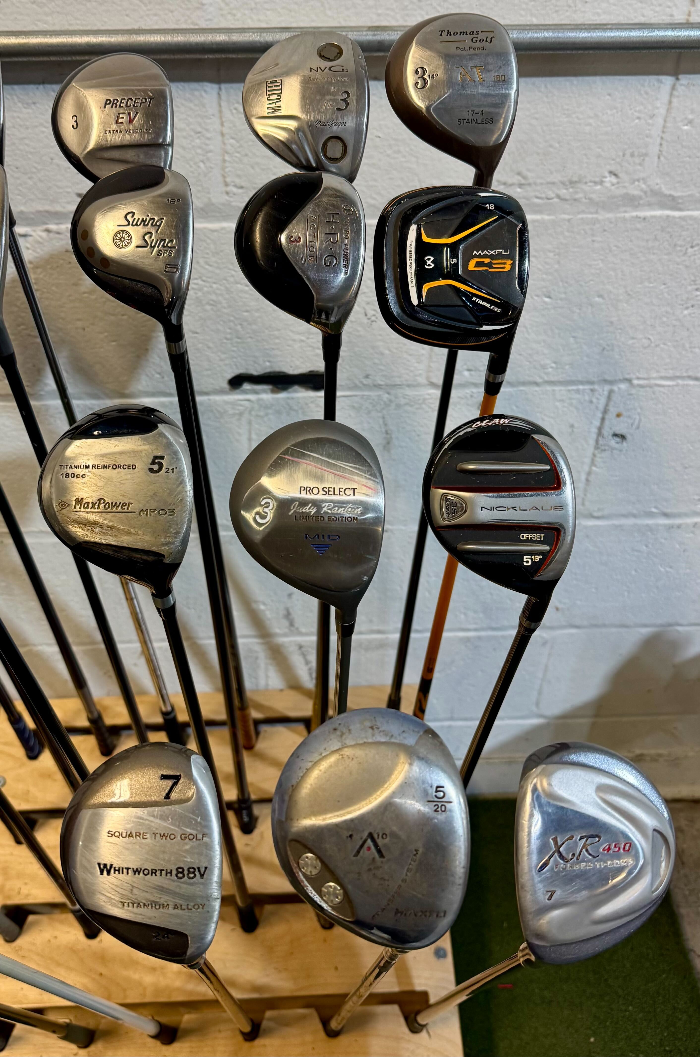 Wholesale Lot of 35 Golf Clubs - Assorted Fairway Woods
