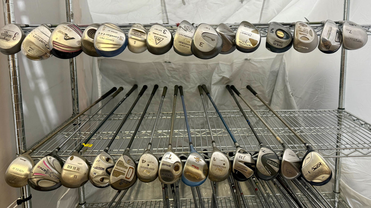 Wholesale Lot of 30 Golf Clubs - Assorted Fairway Woods-Next Round