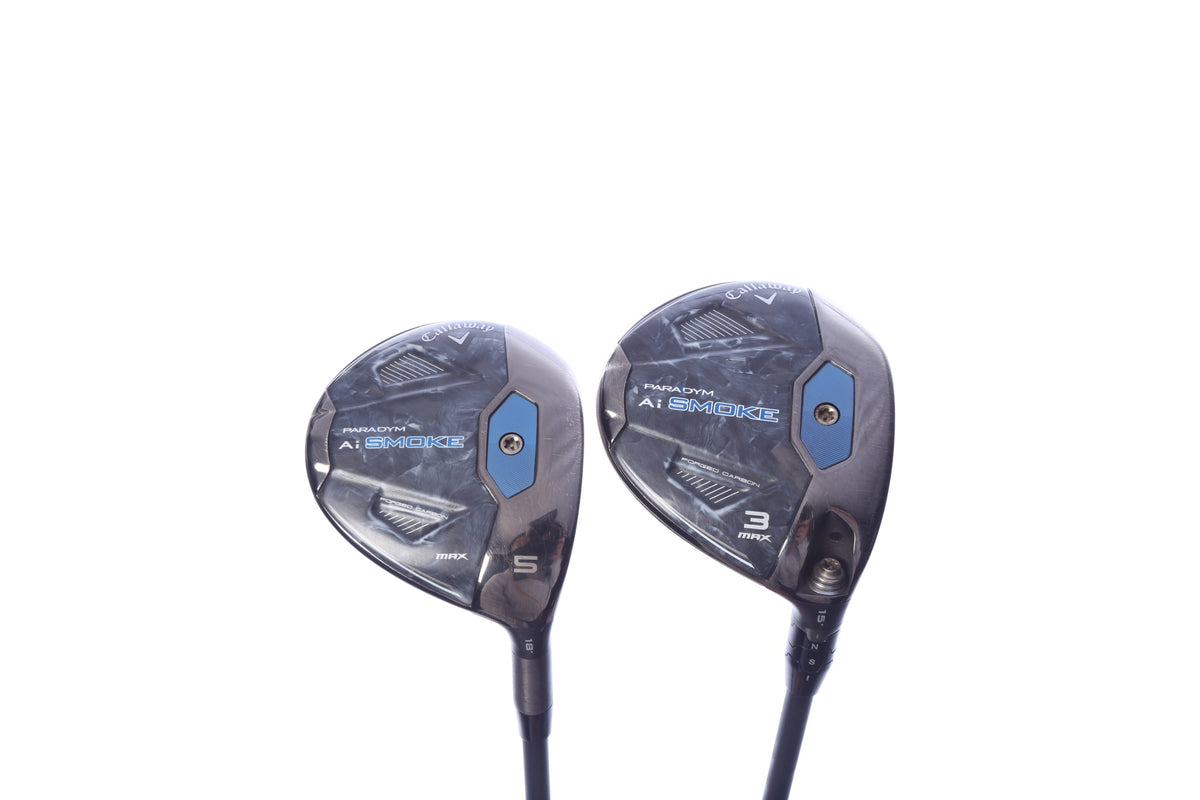 Used Callaway Paradym Ai Smoke MAX Wood Set - Right-Handed - 3W, 5W - Stiff Flex-Next Round