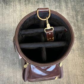 Burton Leather Cart Bag 6 Dividers/4 pockets w/ Strap and Rain Cover-Next Round
