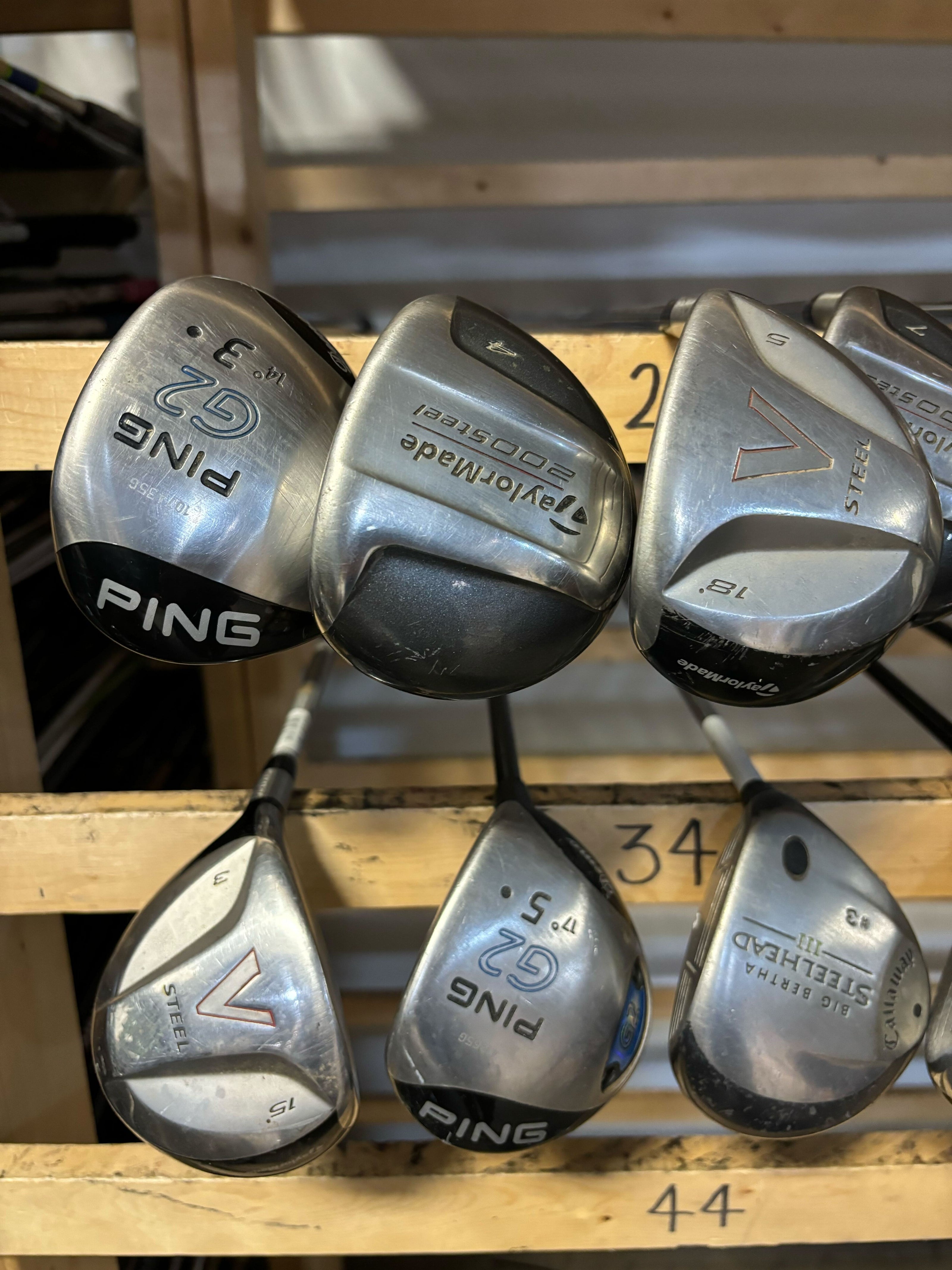 Wholesale Lot of 20 Golf Clubs - TaylorMade Fairway Woods - Men's Flex-Next Round
