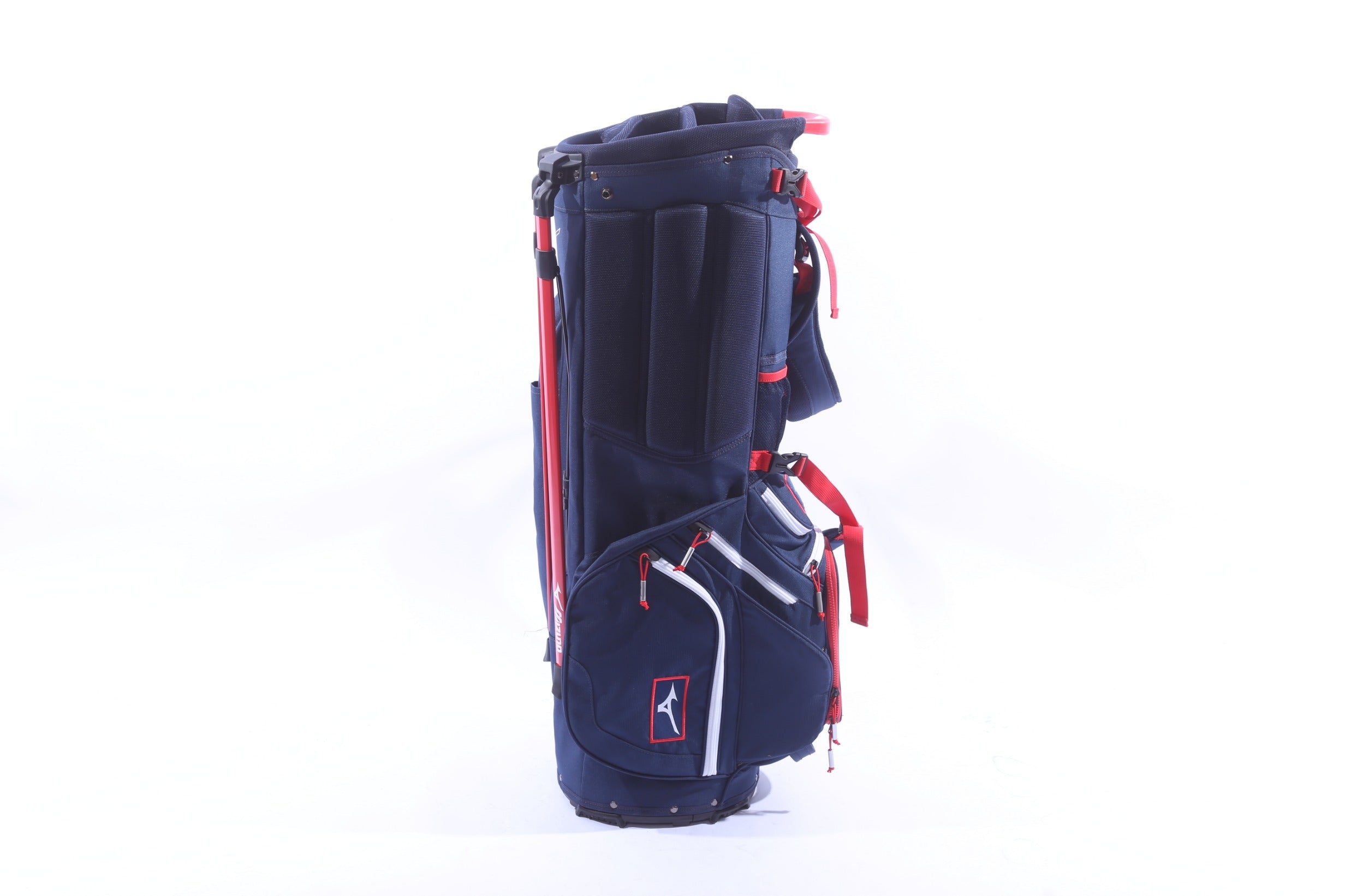 Used Mizuno 2025 BR-D4 Multicolor Stand Bag - 6-Way - 7 Pockets - Rain Cover Included-Next Round