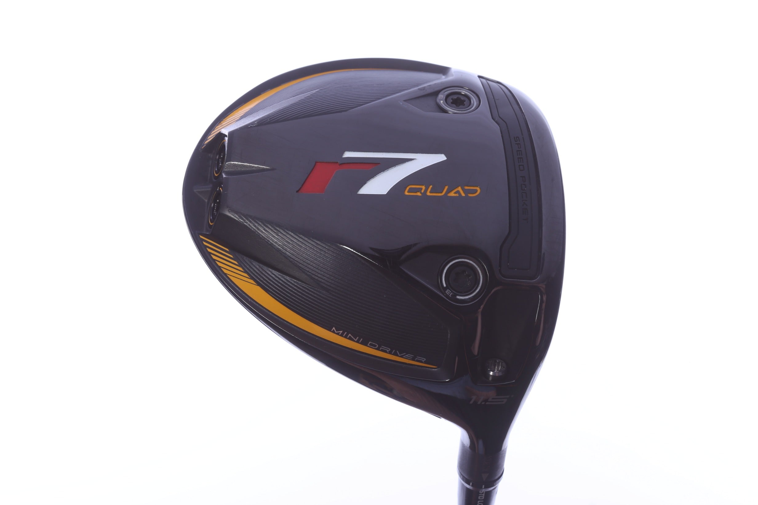 Used TaylorMade r7 Quad Mini Driver - 11.5 Degrees - Stiff Flex Fujikura Speeder MD - Right-Handed
