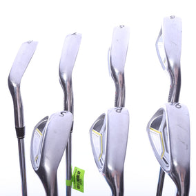 Used Adams Idea Black/Gold Iron Set - Right-Handed - 5-PW, SW - Youth Flex-Next Round