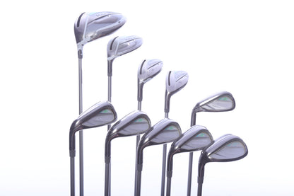 Used TaylorMade Kalea Grey Green Complete Set - Left-Handed - Dr, 3W, 4H, 5H, 6-PW, SW - Ladies Flex