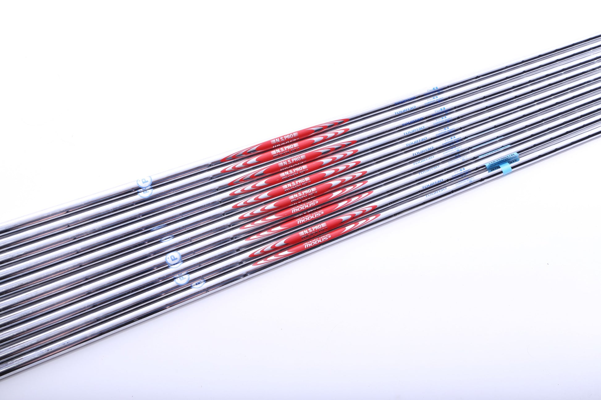 Used Nippon N.S. Pro Modus3 Tour 130 Extra Stiff Steel Iron Shaft Set 33.5"- 37.5"-Next Round