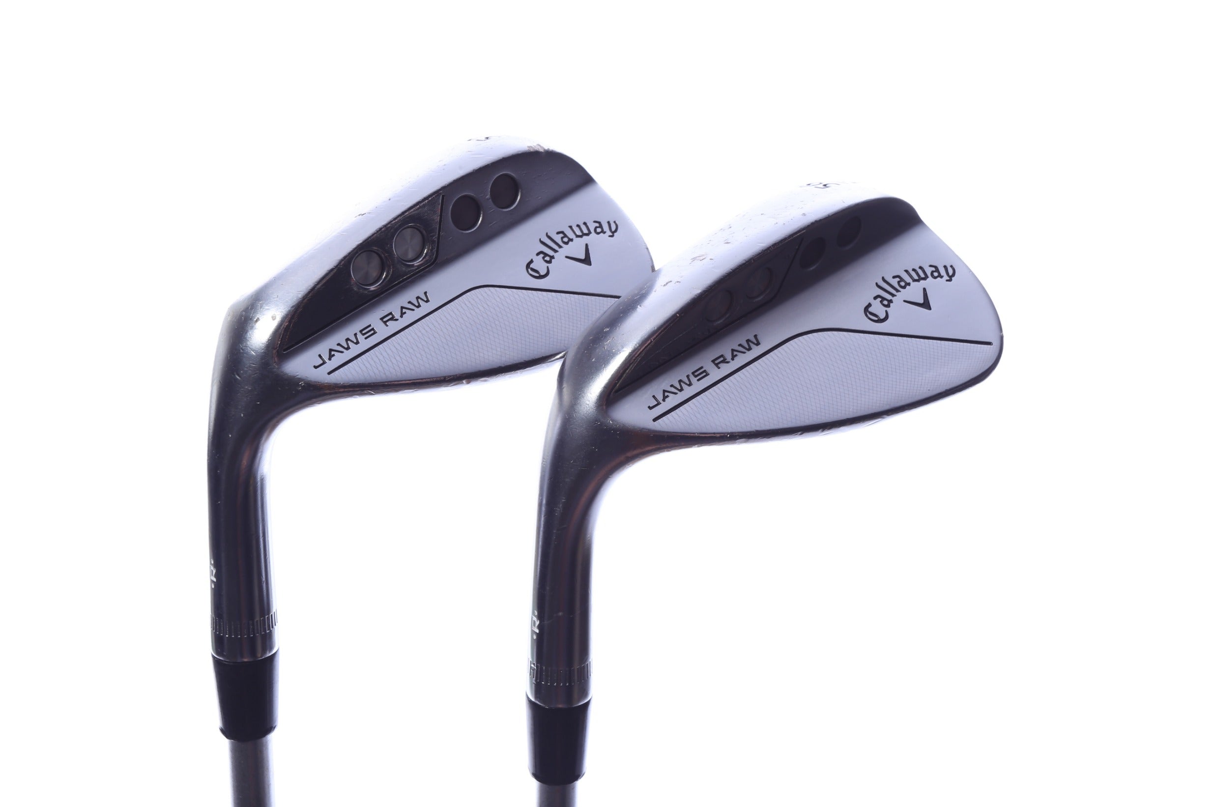 Used Callaway JAWS Raw Chrome Wedge Set - Left-Handed - 52*, 56* - Regular Flex