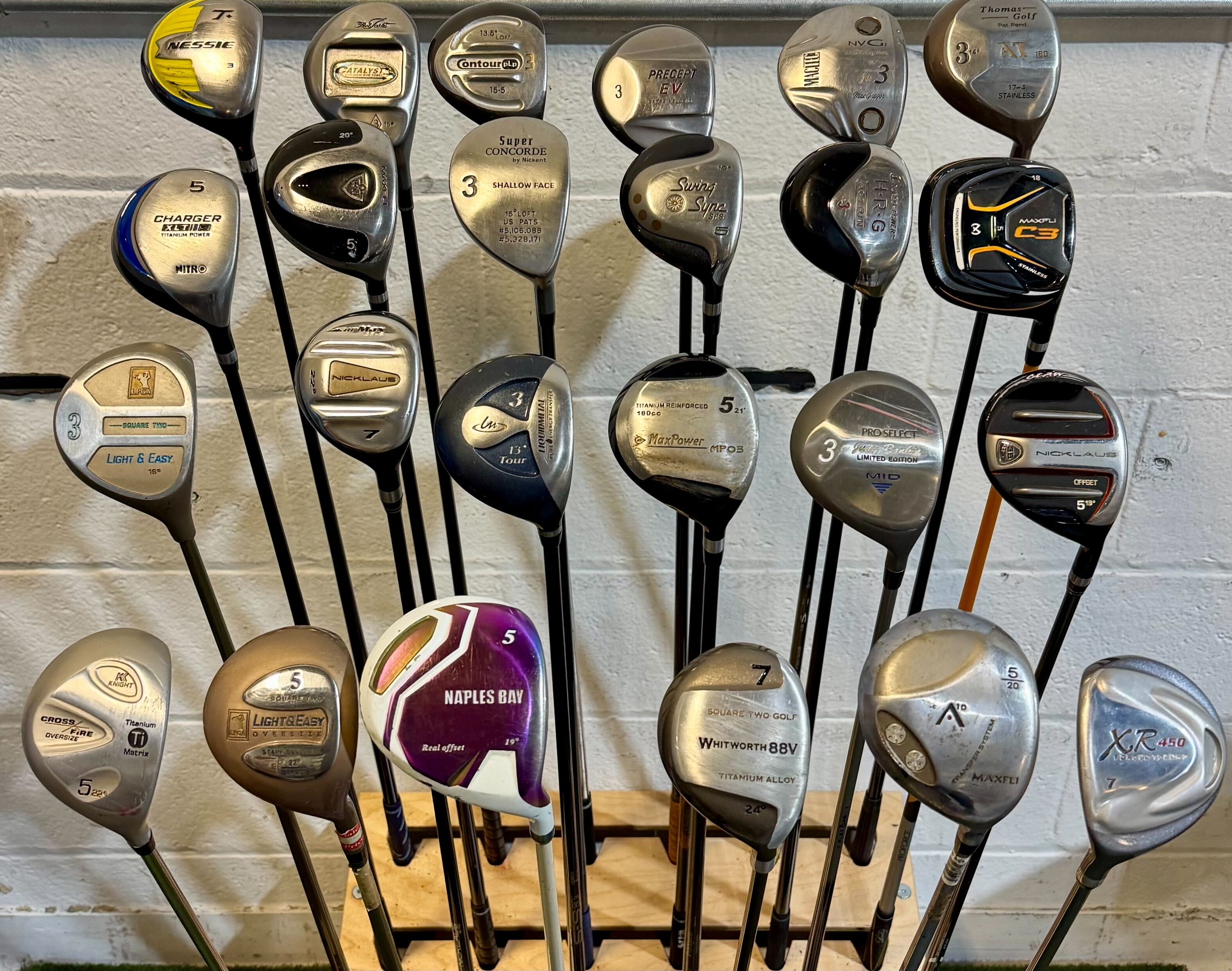 Wholesale Lot of 35 Golf Clubs - Assorted Fairway Woods