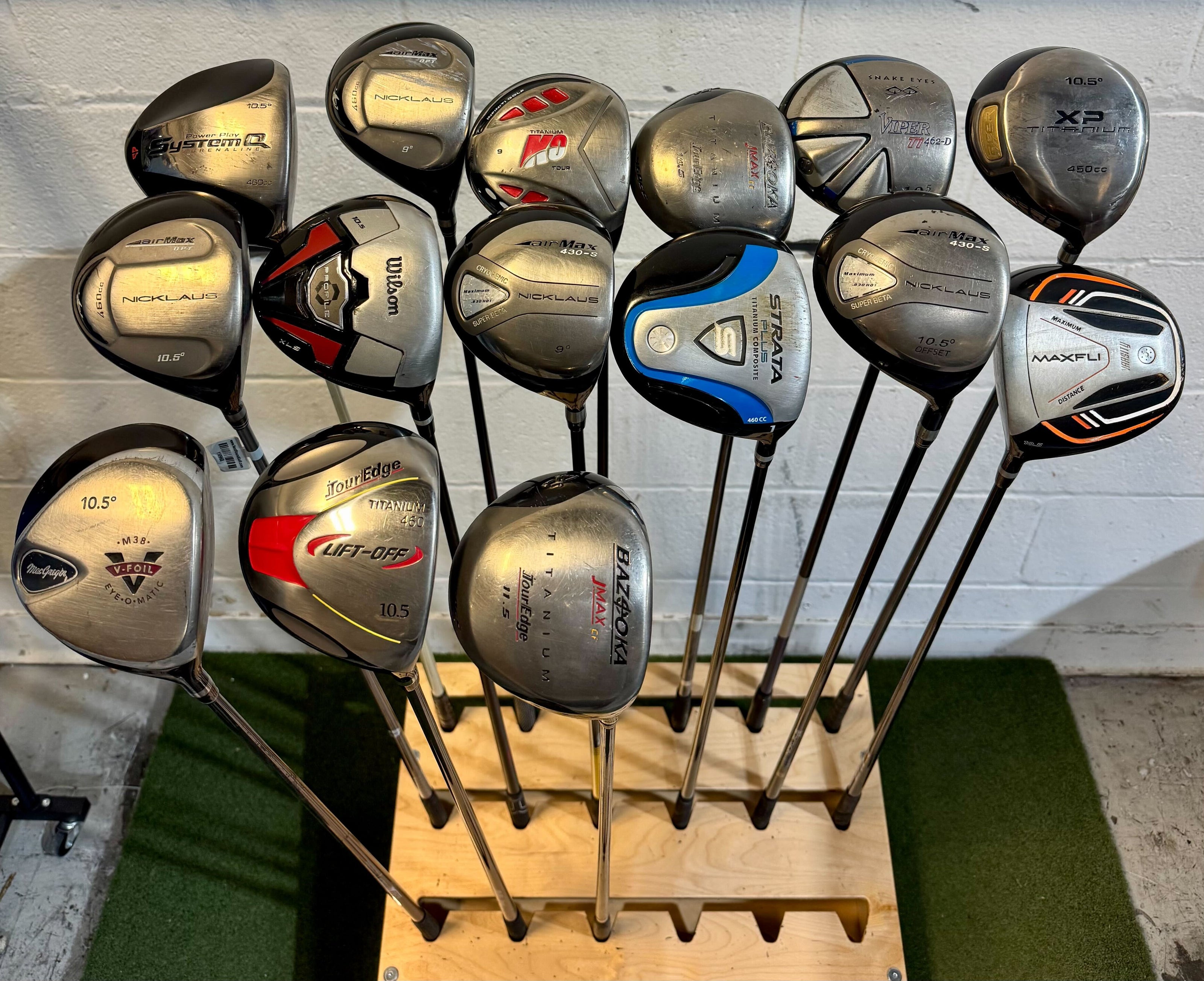 Wholesale Lot of 15 Golf Clubs - Assorted Drivers