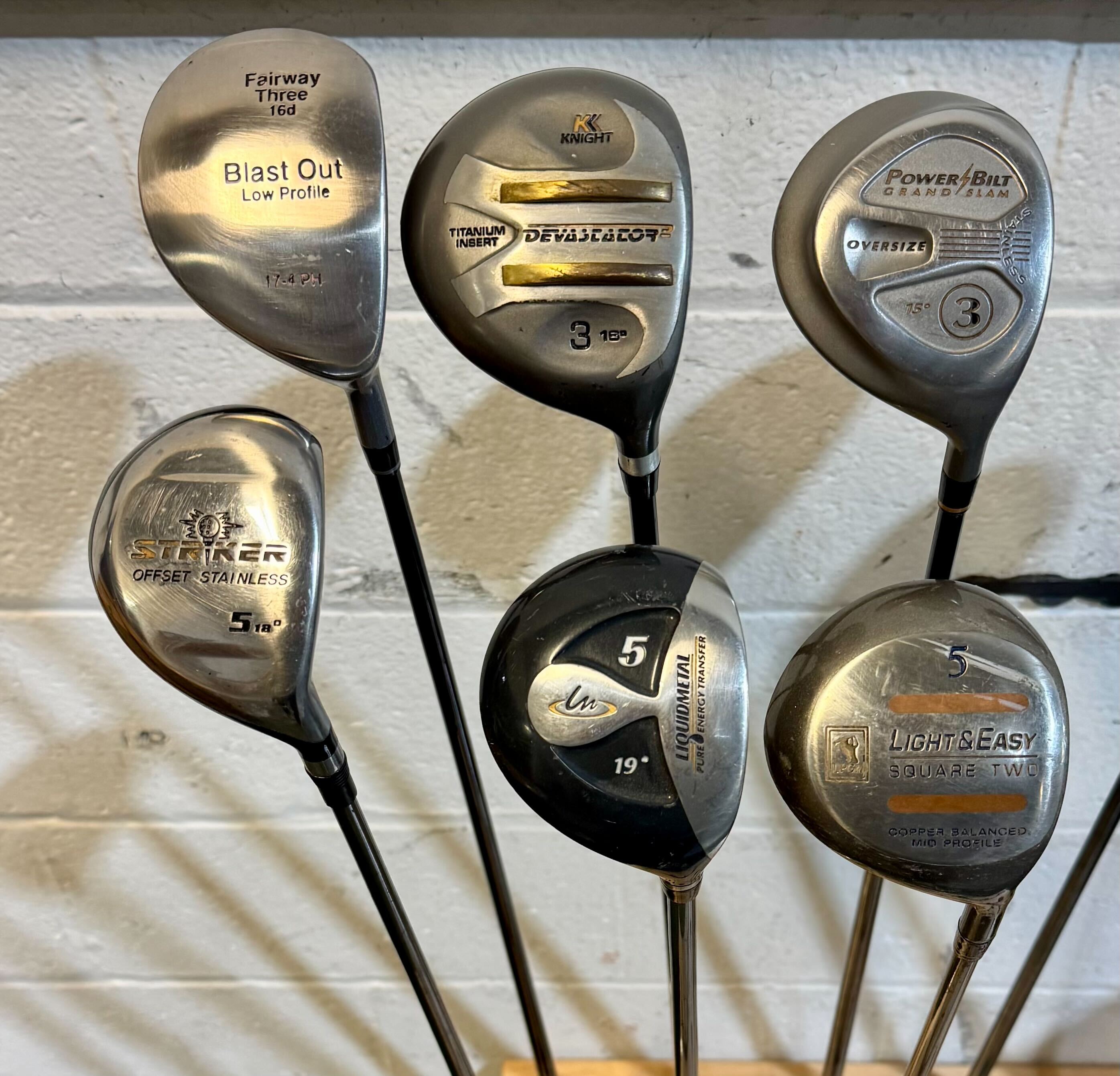 Wholesale Lot of 35 Golf Clubs - Assorted Fairway Woods - RH/LH - Mixed Flexes