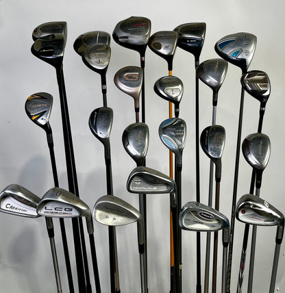 Wholesale Lot of 24 Assorted Drivers, Fairway Woods, Hybrids, and Single Irons.-Next Round