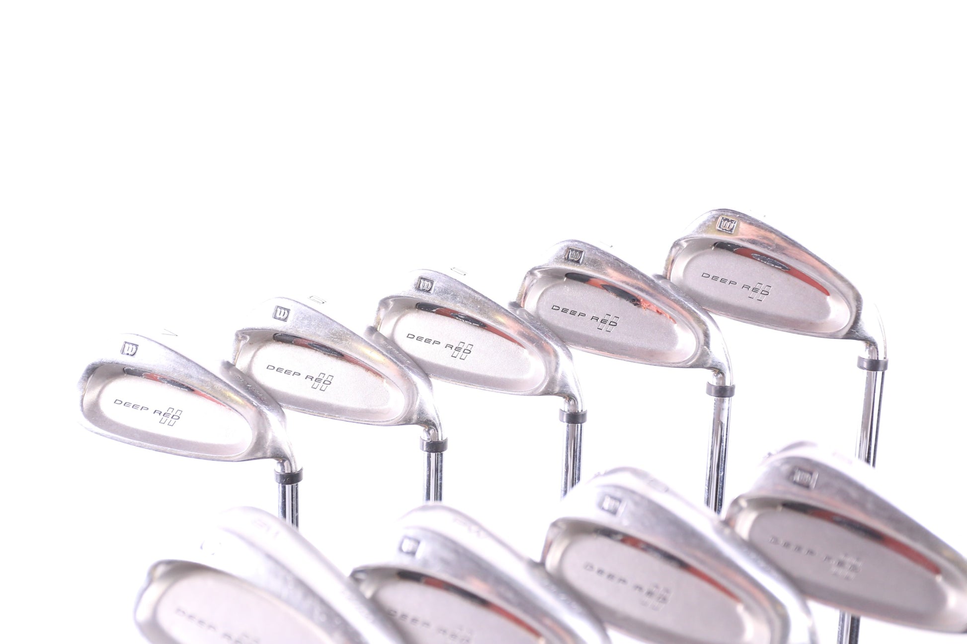 Used Wilson DEEP RED II DISTANCE Iron Set - Right-Handed - 3-PW & SW - Regular Flex-Next Round