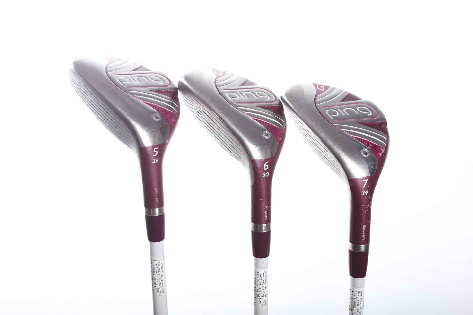 Used Ping G LE 2 Hybrid Set - Left-Handed - 5H, 6H, 7H - Ladies Flex-Next Round