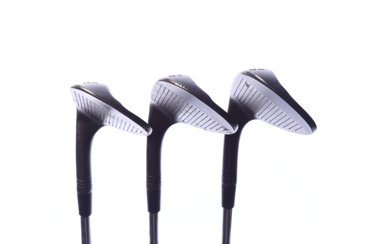 Used TaylorMade Milled Grind 2 Black Wedge Set - Right-Handed - 50*, 54*, 58* - Stiff Flex