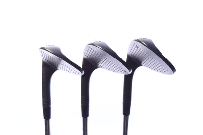 Used TaylorMade Milled Grind 2 Black Wedge Set - Right-Handed - 50*, 54*, 58* - Stiff Flex